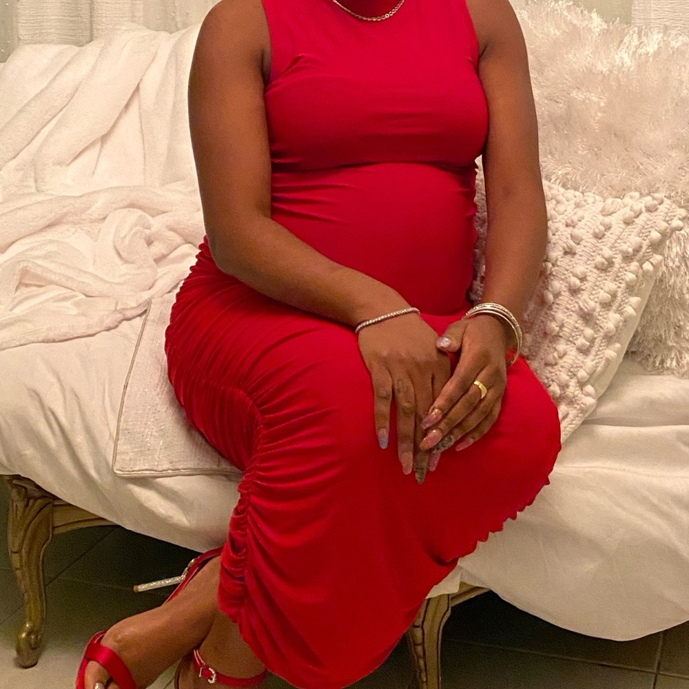 Club L London Red maternity Midi Dress